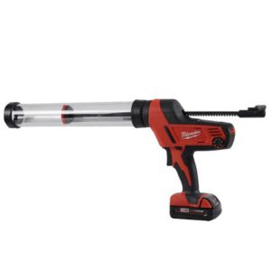Pistola a batteria Milwaukee con tubo trasparente da 400 ml.