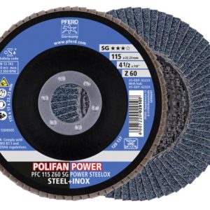 Disco lamellare POLIFAN POWER STEELOX PFF 125x22,23 mm piatto Z50