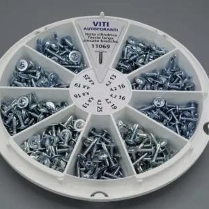 Assortimento 420 viti autoforanti zincate bianche