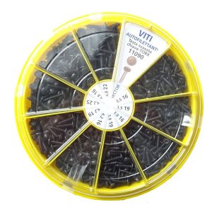 Assortimento 670 viti autofilettanti zincate nere