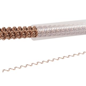 Fili ondulati ∅ 2X315 mm in acciaio ramato, kit da 10 pz